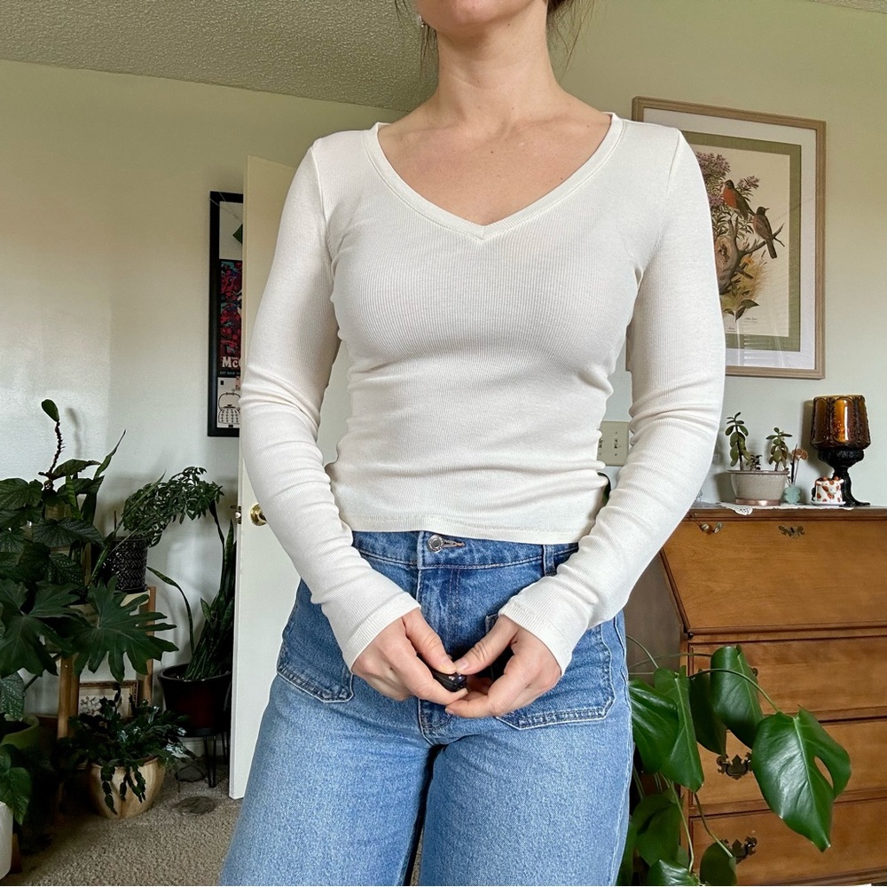 Madewell Ribbed Long Sleeve Top